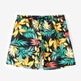 thumbnail image 1 of Jinhomg Beach Swimsuit for Men 2025 Trendy Tropical Hawaiian Floral Print Swim Trunks Lightweight Comfy Elastic Drawstring Waist Board Shorts 90% off Clearance Sale Yellow L, 1 of 4