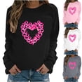 thumbnail image 1 of Jinhomg Breast Cancer T-Shirts for Women Cute Pink Heart Ribbon Graphic Sweatshirts Casual Loose Long Sleeve Drop Shoulder Pullover Tops Pink XL, 1 of 5