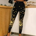 thumbnail image 1 of Jinhomg Buttery Soft Yoga Pants for Women Novelty Funny Sequin Print Leggings Lightweight Comfy Full Length High Waist Tights Holiday Party Pant Fall Saving Multicolor XL, 1 of 7