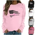 thumbnail image 1 of Jinhomg Cancer Awareness T Shirts for Women Inspirational Pink Ribbon Pullover Tops Fall Loose Comfy Long Sleeve Holiday Sweatshirt Dressy Casual Fall Winter Blouse Sales Today Gray XXL, 1 of 5
