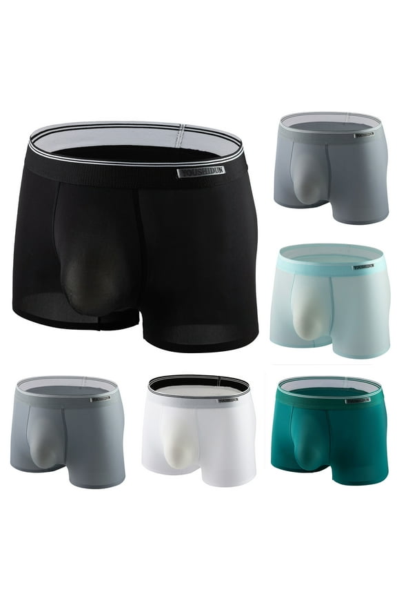 Cooling Boxer Briefs for Men Soft Comfortable Ice Silk Underwear Quick Dry Breathable Boxers Daily Wear Today's 90 off Clearance Sale Gray M