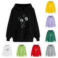 thumbnail image 1 of Jinhomg Cute Fall Sweatshirt for Women Trendy Dandelion Printed Hoodies Lightweight Comfy Long Sleeve Hooded Pullover Daily Wear Army Green S, 1 of 4