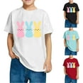 thumbnail image 1 of Jinhomg Cute Summer Tops for Kids Soft Comfort Short Sleeve Cotton T-Shirts Plain Bunny Rabbit Graphic Crew Neck Shirt Casual Daily Wear Winter Saving Mint Green 140, 1 of 5