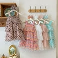 thumbnail image 1 of Jinhomg Cute Tulle Dress for Girl 2025 Fashion Polka Dot Layered Dress Casual Comfy Spaghetti Straps Midi Tutu Dresses Mesh Puffy Dress 2025 Saving Khaki 6 Months, 1 of 4