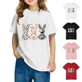 thumbnail image 1 of Jinhomg Easter Tops for Kid Cute Rabbit Graphic Holiday Shirts Boys Girls Soft Comfy Short Sleeve Cotton T-Shirts Casual Daily Wear Seasonal Sale Black 7 Years, 1 of 9