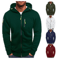 thumbnail image 1 of Jinhomg Fleece Full Zip Hoodies for Men Lightweight Fashion Long Sleeve Sweatshirts Slim Fit Sports Hooded Jacket Fall Tops with Zip Pocket White,L, 1 of 5