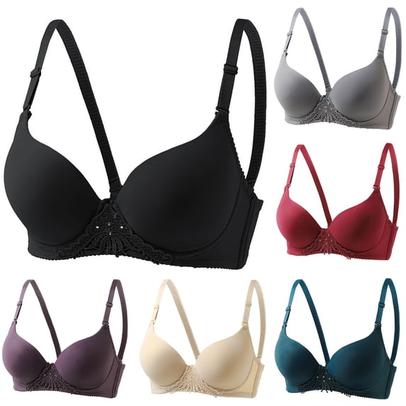 Jinhomg Full Coverage Minimizer Bras for Women Lightly Padded Underwire Support T-Shirt Bra Comfortable Seamless Bras Purple M