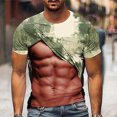 thumbnail image 1 of Jinhomg Funny Graphic Tops for Men Lightweight Comfy Short Sleeve Crew Neck Tees Big and Tall Casual Spring Summer T-Shirts Holiday Party Wear Lightening Deals Camouflage L, 1 of 5