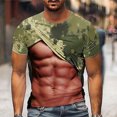 thumbnail image 1 of Jinhomg Funny Graphic Tops for Men Lightweight Comfy Short Sleeve Crew Neck Tees Big and Tall Casual Spring Summer T-Shirts Holiday Party Wear Camouflage XXL, 1 of 5
