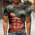 thumbnail image 1 of Jinhomg Funny Graphic Tops for Men Lightweight Comfy Short Sleeve Crew Neck Tees Big and Tall Casual Spring Summer T-Shirts Holiday Party Wear Camouflage XXL, 1 of 5