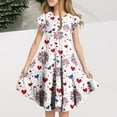 thumbnail image 1 of Jinhomg Girls A Line Dress Cute Floral Print Midi Tank Dresses Flowy Swing Sleeveless Crew Neck Sundress Casual Summer Daily Wear White 6 Years, 1 of 7