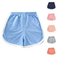 thumbnail image 1 of Jinhomg Girls Athletic Dolphin Shorts Soft Comfy Cotton Workout Shorts Casual Elastic Waist Runing Short Pants Orange 5 Years, 1 of 4