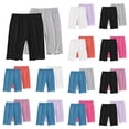 thumbnail image 1 of Jinhomg Girls Casual Summer Shorts Soft Comfy Elastic Waist Yoga Shorts Cute Ruffle Hem Half Short Pants 2 Pack Sets Watermelon Red 6-7 Years, 1 of 9