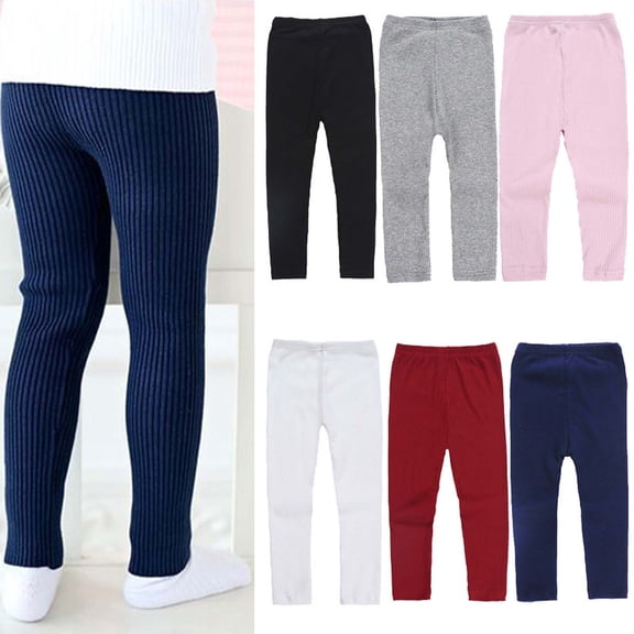 Jinhomg Girls Cotton Tights Cute Cable Knit Cotton Leggings Kids Winter Warm Thick Pants Fall Fashion Outfits Pink (2-6 Years)