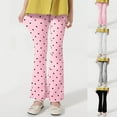 thumbnail image 1 of Jinhomg Girls Printed Leggings Soft Full Length Stretch Pants High Waist Polka Dots Fashion Flared Leggings Pant Pink (2-12 Years), 1 of 5