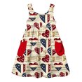 thumbnail image 1 of Jinhomg Girls Sleeveless Summer Dresses Fancy American Flag Graphic Midi Dress Casual Comfy Spaghetti Strap Cami Dresses Toddler Kids 4Th Of July Gifts Beige 3 Years, 1 of 8