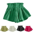 thumbnail image 1 of Jinhomg Girls Summer Shorts Breathable Comfy Cotton Linen Shorts 2025 Trendy Elastic Waist Wide Leg Butterfly Shorts Cute Y2K Clothes Sales Today Clearance Women Black 4 Years, 1 of 8