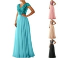 thumbnail image 1 of Jinhomg Gown Dresses for Women Sparkle Chiffon Patchwork Sequin Dress Elegant Sleeveless V-Neck Maxi Dresses Flowy Evening Dress Pink L, 1 of 8
