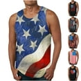 thumbnail image 1 of Jinhomg Graphic Tank Tops for Men 2025 Trendy American Flag Patriotic Vest Big and Tall Comfy Sleeveless Crew Neck Undershirt Casual Daily Wear 2025 Saving Black XXXXXL, 1 of 5