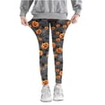 thumbnail image 1 of Jinhomg Halloween Printed Leggings for Girls High Stretch Tights Athletic Dance Leggings Pants Toddlers Outdoor Sports Trousers Multicolor (3-8 Years), 1 of 5