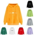 thumbnail image 1 of Jinhomg Heart Print Hooded Sweatshirt for Women Casual Loose Kangaroo Pocket Drawstring Hoodies Fall Comfy Long Sleeve Sweatshirts Daily Wear Gray XL, 1 of 6