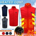thumbnail image 1 of Jinhomg Heated Jacket for Men Women Plus Size Warm 9 Heated Zones Heating Jackets Without Battery 2025 Winter Heated Coat Outdoor Clothes Blue L, 1 of 5