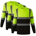 thumbnail image 1 of Jinhomg Hi Vis Shirts for Men Multi Pack Construction High Visibility Reflective Safety T-Shirts Long Sleeve Mesh Shirts Breathable Work Tops Today's Deals of The Day Yellow M, 1 of 8