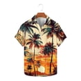 thumbnail image 1 of Jinhomg Holiday Beach Shirt for Men Trendy Tropical Fruit Graphic Hawaiian Shirt Casual Comfy Button Down Lapel Collar Aloha Shirts Male Vacation Wear Sales Today Orange M, 1 of 5