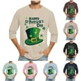 thumbnail image 1 of Jinhomg Holiday Graphic Tees for Men Novelty St. Patrick's Day Tops Big and Tall Comfy 3/4 Sleeve Crew Neck Party Tops Funny Gifts Deal of The Day Prime Today Black XXXXL, 1 of 6