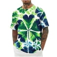 thumbnail image 1 of Jinhomg Holiday Party Shirt for Men Trendy St. Patrick's Day Themed T-Shirt Big and Tall Comfy Short Sleeve Crew Neck Tops Male 2025 Gifts Green M, 1 of 5