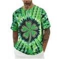 thumbnail image 1 of Jinhomg Holiday Party Shirt for Men Trendy St. Patrick's Day Themed T-Shirt Big and Tall Comfy Short Sleeve Crew Neck Tops Male 2025 Gifts Lightning Deals Green XXXXL, 1 of 5