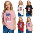 thumbnail image 1 of Jinhomg Holiday Shirts for Kids America Flag Graphic Patriotic Tees 4th of July Short Sleeve Crew Neck Tops 2025 Boys Girls Parade Street T-Shirts Pink 5 Years, 1 of 9