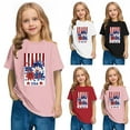 thumbnail image 1 of Jinhomg Holiday Shirts for Kids America Flag Graphic Patriotic Tees 4th of July Short Sleeve Crew Neck Tops 2025 Boys Girls Parade Street T-Shirts White 5 Years, 1 of 9