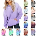 thumbnail image 1 of Jinhomg Hooded Sweatshirt for Little Boys Oversized Casual Gradient Hoodies Fall Winter Comfy Long Sleeve Hooded Pullovers Kids Active Sport Tops Purple 4 Years, 1 of 5