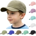 thumbnail image 1 of Jinhomg Kids Baseball Cap Quick Dry Golf Hat Cotton Breathable Toddler Mesh Back Sun Hat for Boys and Girls 2-6 Years,Coffee, 1 of 7