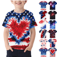 thumbnail image 1 of Jinhomg Kids Boys Girls Fashion Print T-Shirt Crew Neck Star Graphic Tee Casual Summer Short Sleeve Sports Tops for Boys 3-15Y, 1 of 6