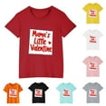 Jinhomg Kids Cute Holiday Tee Shirt 2025 Trendy Letter Print Tops
