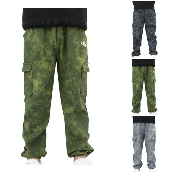 Jinhomg Kids Fall Fashion Pants 2025 Casual Tie Die Print Sweatpants Fall Winter Baggy Elastic Waisted Jogger Pants Toddler Going Out Wear Sales Today Clearance Black 9 Years