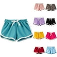 thumbnail image 1 of Jinhomg Kids Running Workout Shorts Lightweight Breathable Cotton Athletic Shorts Boys Girls Comfy Elastic Drawstring Waist Sports Pants 90 off Clearance Sale Gray 110, 1 of 4