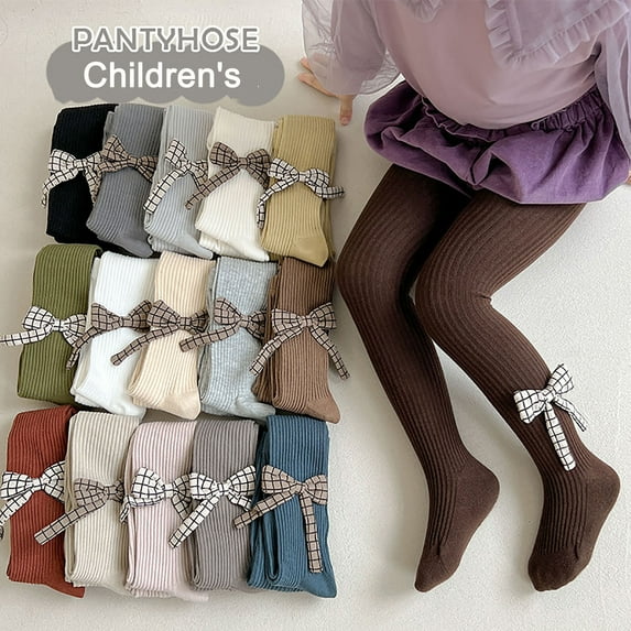 Jinhomg Little Girls Fleece Lined Leggings Winter Thermal Full Length Footie Toddler Girls Leggings with Cute Ruffles Tights Khaki (3-8 Years)