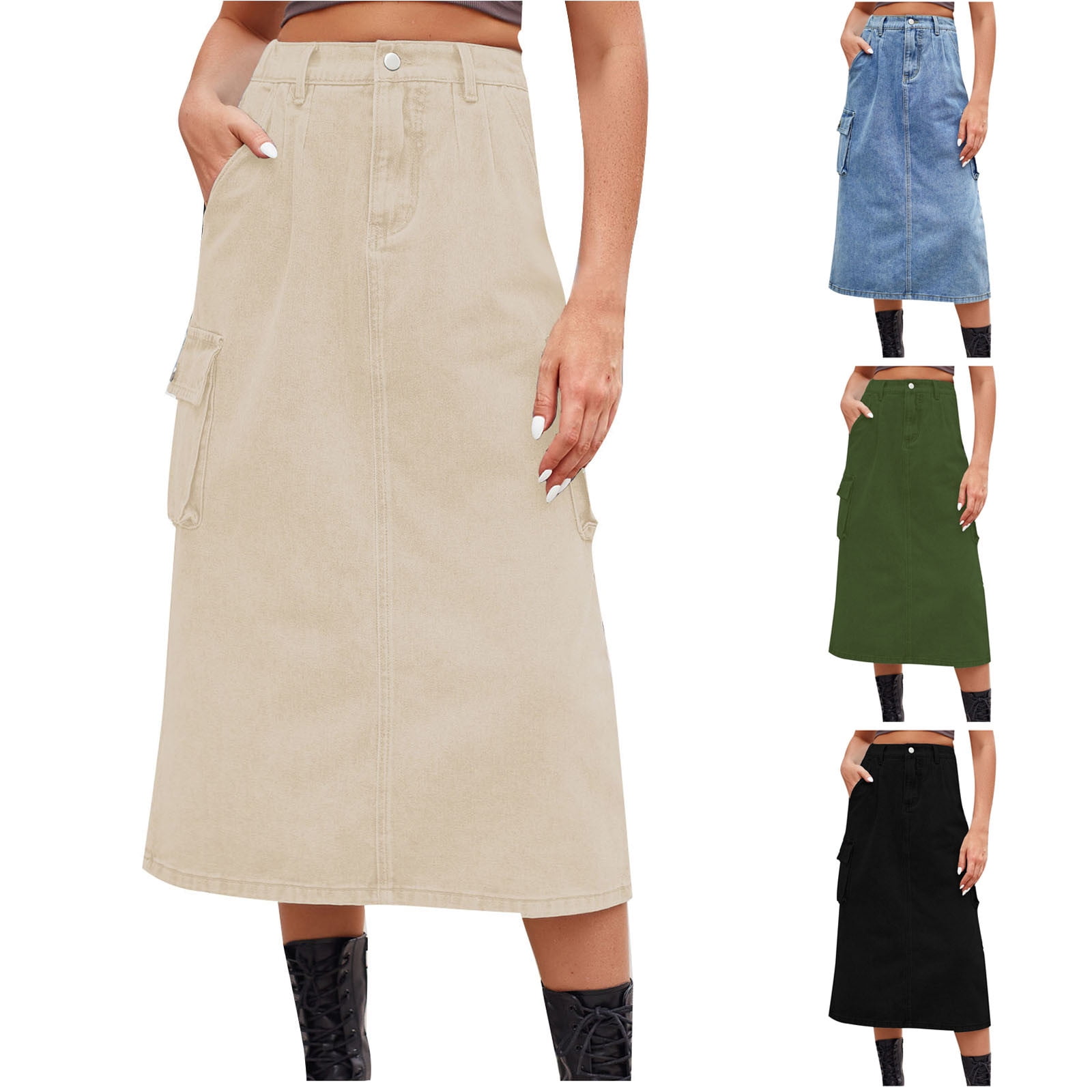 Straight jean skirt for women main image 0