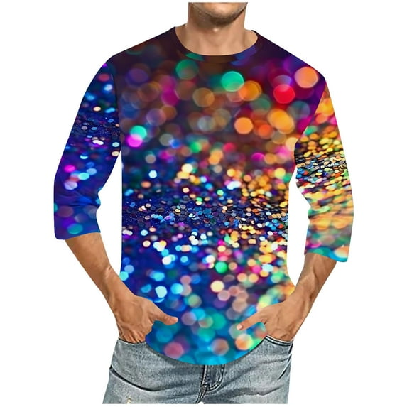 Jinhomg Mardi Gras T-Shirts for Men Funny 2025 Trendy Carnival Mask Graphic Tees Big and Tall Casual Comfy Short Sleeve Party Tops Streetwear 2025 Saving Multicolor XXL
