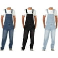 thumbnail image 1 of Jinhomg Men Denim Bib Overalls Slim Fit Comfy Adjustable Straps Jean Jumpsuit with Pockets Big and Tall Fashion Spring Summer Workwear Black L, 1 of 6