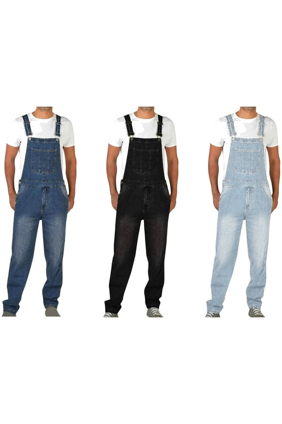 Men Denim Bib Overalls Slim Fit Comfy Adjustable Straps Jean Jumpsuit with Pockets Big and Tall Fashion Spring Summer Workwear Light Blue XL