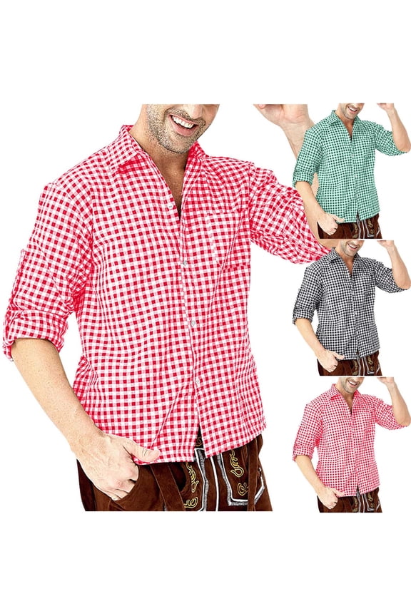 Men'S Plaid Button Down Shirts Cotton Long Sleeve Slim-Fit Shirts Lightweight Casual Soft Shirt With Pocket Black,M