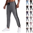 thumbnail image 1 of Jinhomg Men Straight Fit Pants Fashion Quick Dry Joggers Pant Lightweight Loose Workout Sweatpants Drawstring Hiking Trousers with Zipper Pockets Gray,M, 1 of 5