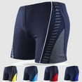 thumbnail image 1 of Jinhomg Men's Athletic Swimsuit Lightweight Comfy Elastic Waist Square Leg Swim Trunks Trendy Patchwork Racing Training Swimwear 90 off Clearance Sale Gray XXXL, 1 of 4