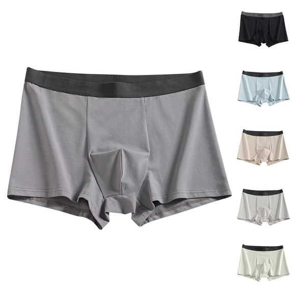 Jinhomg Men's Boxer Briefs Soft Comfortable Cotton Underwear Boxer Elastic Waistband Athletic Sport Underwear Briefs Deal of The Day Prime Today Khaki XL
