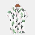 thumbnail image 1 of Jinhomg Men's Floral Vacation Shirt Casual Loose Button Down Tropical Hawaiian Shirt Big and Tall Comfy Short Sleeve Button Down Aloha Shirts Green XL, 1 of 4