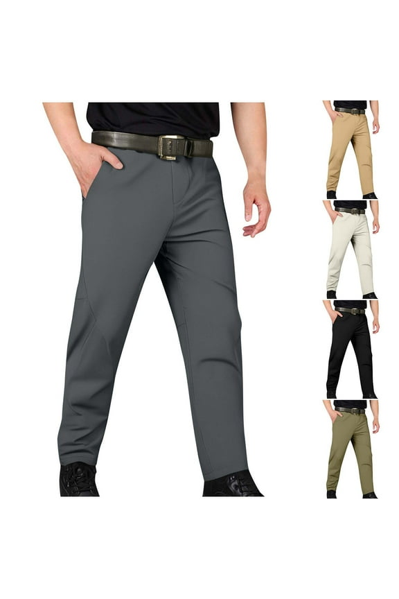 Men's Golf Pant Relaxed Fit Full Length Baseball Pant Stretch Lightweight Twill Trousers Athletic Lounge Pant with Pockets Army Green,XXXL